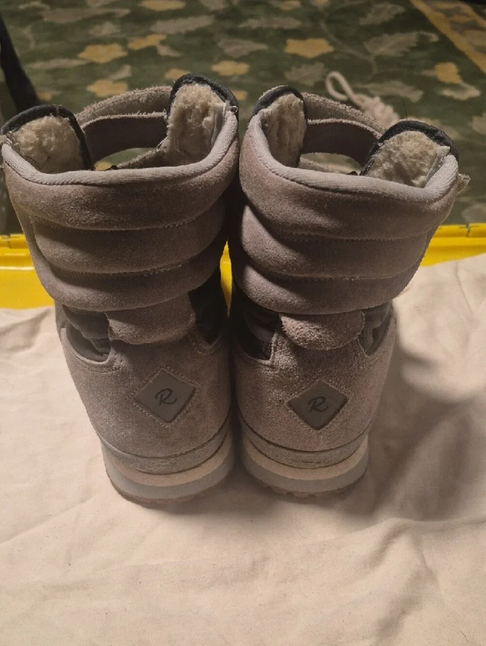 Men's Gray Suede Rain & Snow Boots - Comfortable Grip